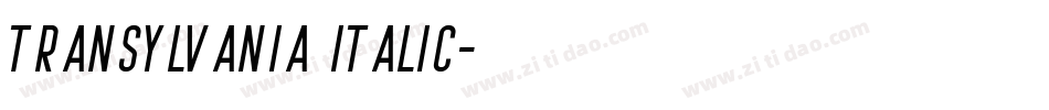 Transylvania Italic字体转换